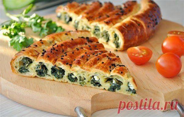 шеф-повар Одноклассники: Пирог со шпинатом и сыром (очень вкусный пирог