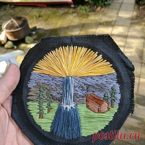 Прямолинейность стежков в вышивке Брэда Дункана. | Мир Вышивки | Яндекс Дзен