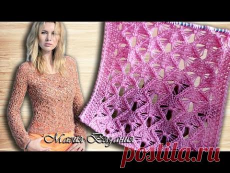 Кружевной узор с бабочками в ромбах