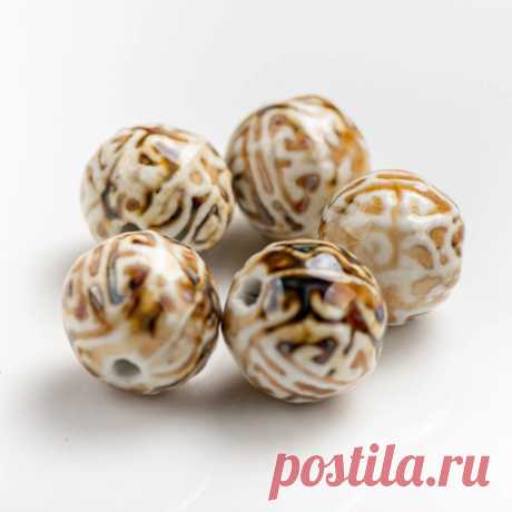 Керамические бусины круглой формы | AliExpress