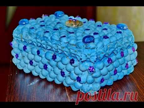 Шкатулка из макарон. Box of macaroni. Поделки из макарон.