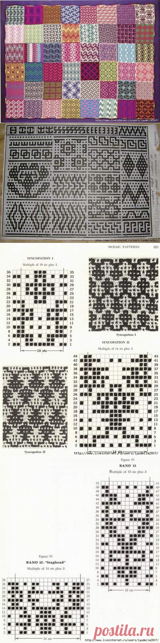ЛЕНИВЫЙ ЖАККАРД (МНОГО ФОТО) / Вязание спицами / Вязание для женщин спицами. Схемы вязания спицами