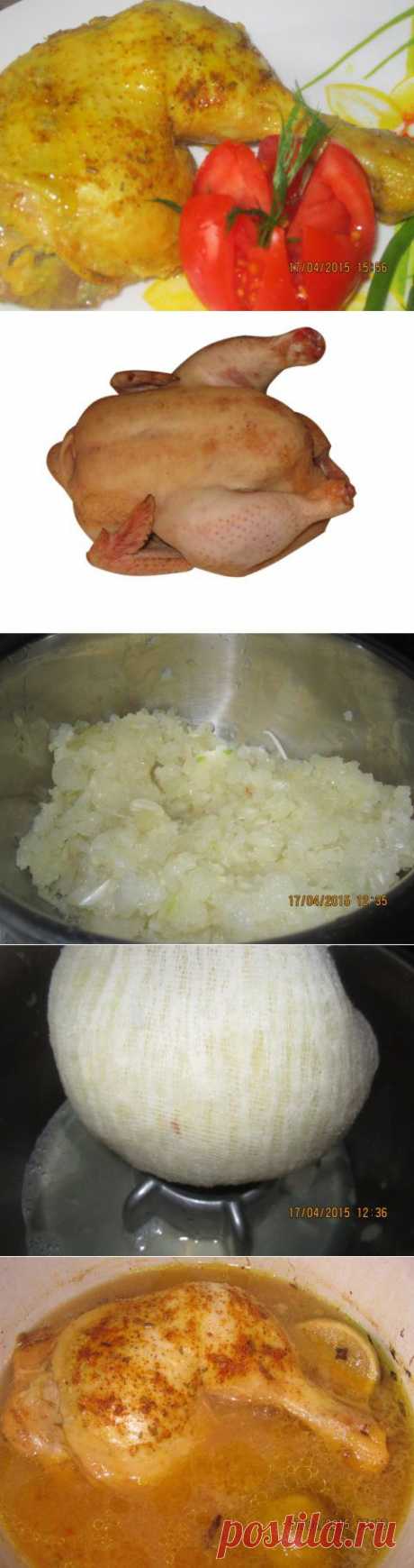 Курица по - Шекински приготовленная в луковом соке