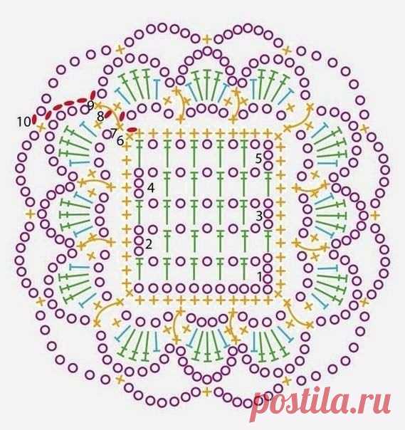 красивые мотивы крючком