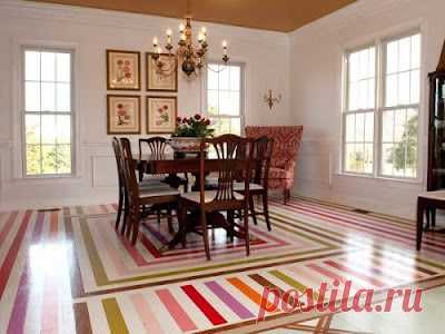 Расписной деревянный пол — Домашний уют