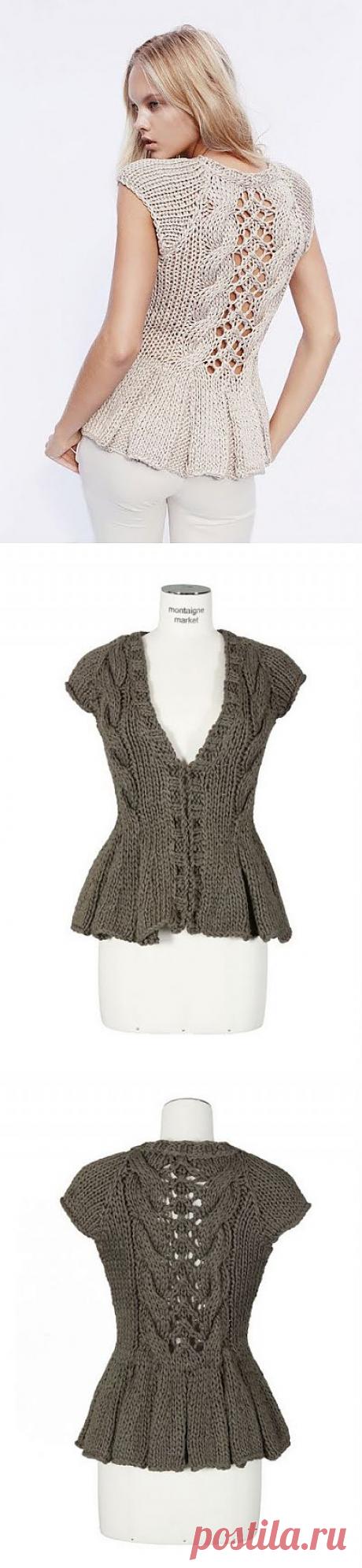 Жилет с косами от Clare Tough.