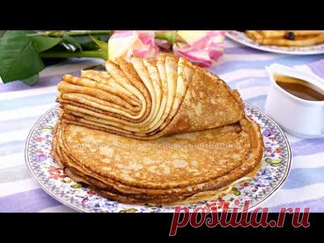 🥞Нежные ванильно-сливочные чудо-блинчики "Масленица"! Блинчики на молоке и сливках!