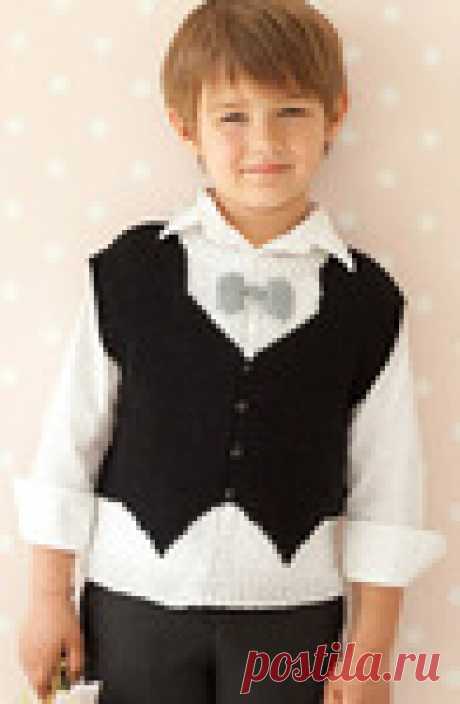 Праздничная жилетка для мальчика 2в1