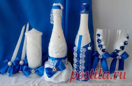 Свадебные бутылки своими руками (фото+видео)