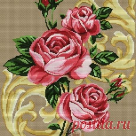 Вышивка.Розы (можно использовать для жаккарда )