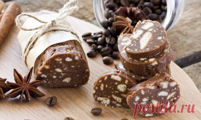 Изумительно вкусная шоколадная колбаска к чаю