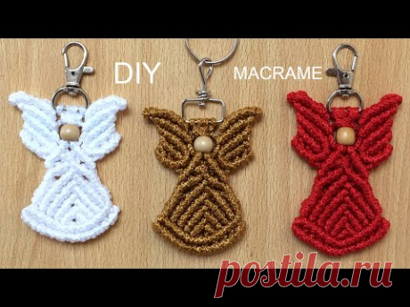 Ángel Macramé Llavero - YouTube