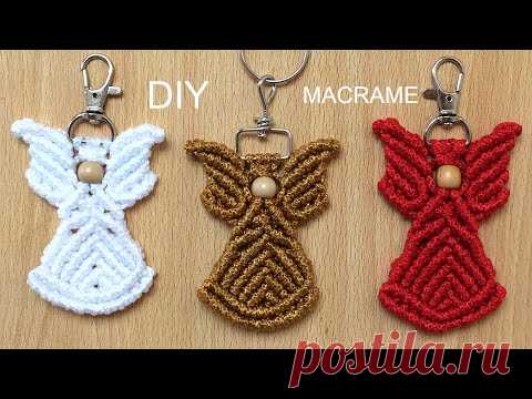 Ángel Macramé Llavero - YouTube