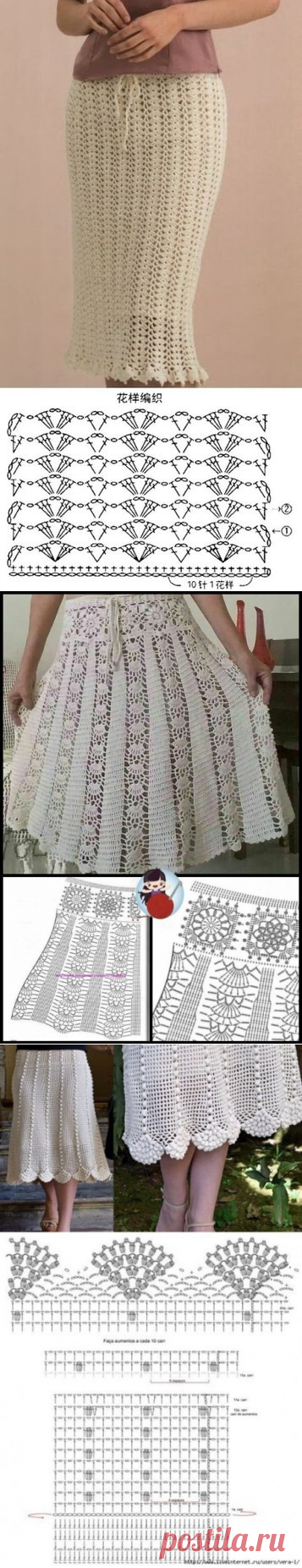 Симпатичные юбки крючком