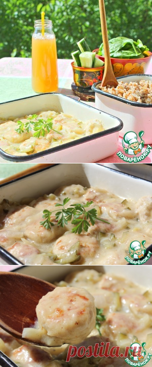 Фрикадельки по-строгановски с гречкой - кулинарный рецепт
