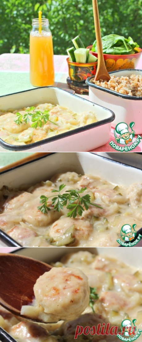 Фрикадельки по-строгановски с гречкой - кулинарный рецепт