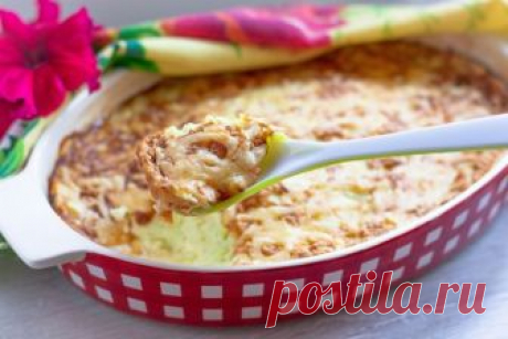 Кабачковое суфле под сырной шапкой.