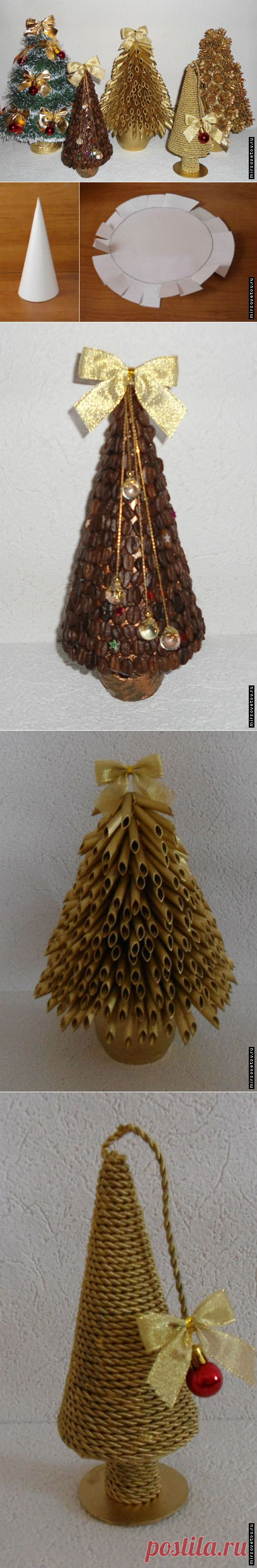Декоративная елочка из доступных материалов - Золотые руки
