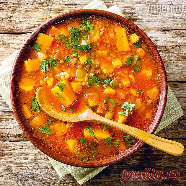 Суп с тыквой и чечевицей: пошаговый рецепт c фото