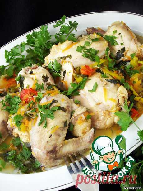 Курица с ароматной овощной подливой в мультиварке - кулинарный рецепт