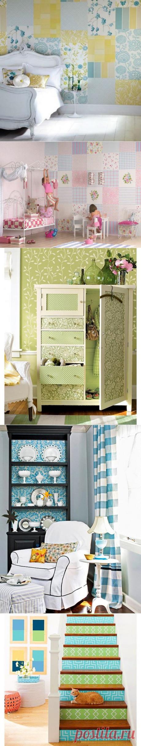 Остатки обоев: 10 идей и примеры их использования