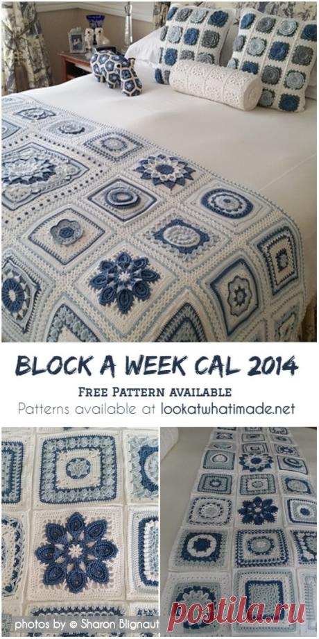 Block a Week CAL 2014 - Crochet Afghan by Sharon Blignaut #crochet #crochetafghanblock #crochetafghan #crochetidea #afghanblock #blockaweek #crochetcal #crochetblockaweek #afghansquare