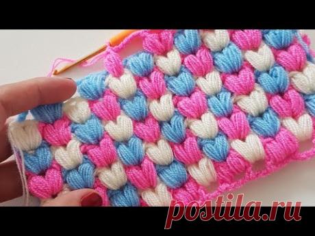 Kalpli Lif / Battaniye/ Heart Crochet Blanket ( @hünerlieller tasarımıdır) - YouTube