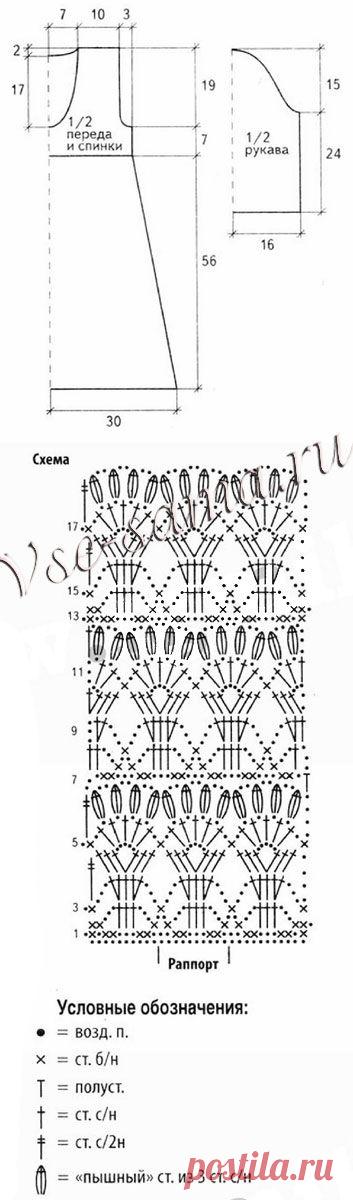 Платье крючком - Денди - Платья, юбки, сарафаны