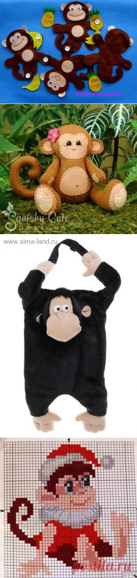 ОБЕЗЬЯНА СВОИМИ РУКАМИ, ИДЕИ К НОВОМУ ГОДУ 2016 / Новый год / новогодние подарки,поделки и костюмы