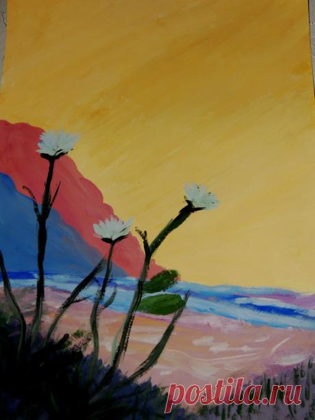 Еще один красивый пейзаж поэтапно. Его стоит нарисовать!