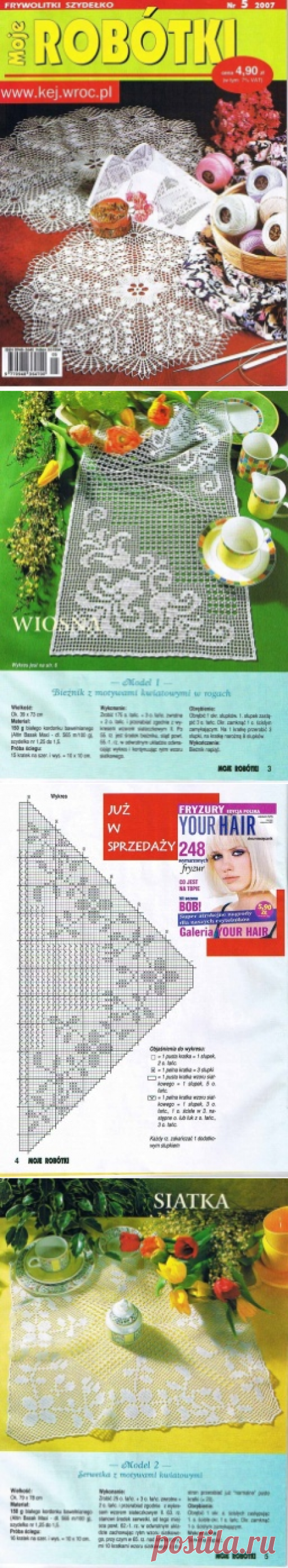 Журнал по вязанию салфеток крючком.