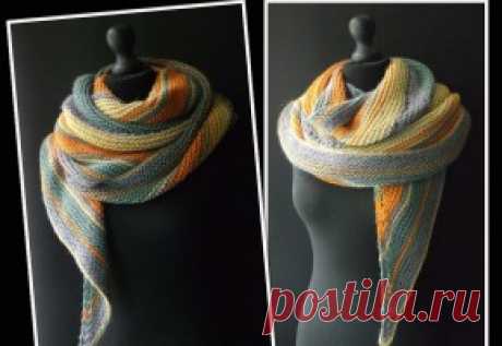 Яркая шаль Каскад - Вяжи.ру
