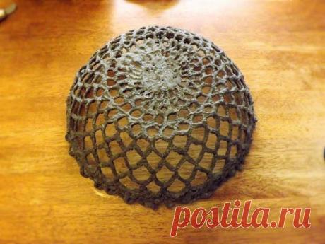 Prácticas Ideas para el Hogar...: Cómo hacer un tazón de cemento con un tapete Crochet