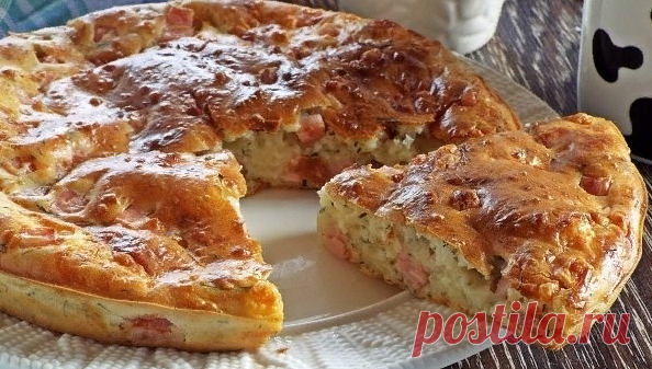 Закусочный пирог на кефире – вкусно на все сто. | Кулинарные рецепты | Яндекс Дзен