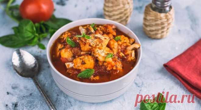 Теплая закуска из цветной капусты с помидорами — Вкусные рецепты