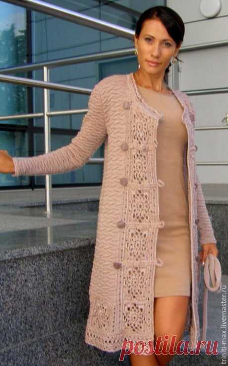 ручной работы. Кардиган "КРЕМОВАЯ СОНАТА". Ирина (TRINITI-max). Интернет-магазин Ярмарка Мастеров. Кардиган спицами, кардиган женский