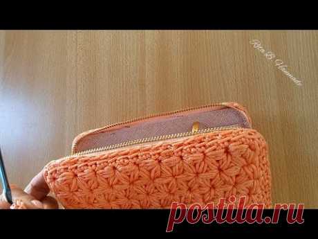 PORTAFOGLIO a Punto Stella - Tutorial crochet