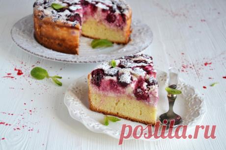 Пирог с творогом и вишней рецепт с фото пошагово и видео - 1000.menu