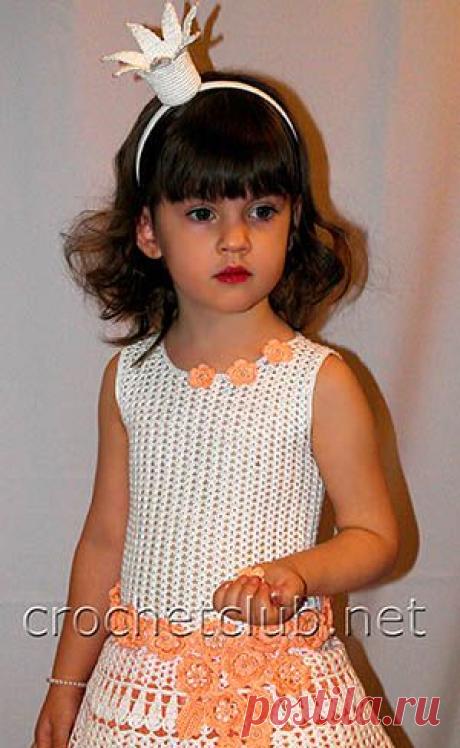 Вязаное  платье для принцессы - Вязание Крючком. Блог Настика