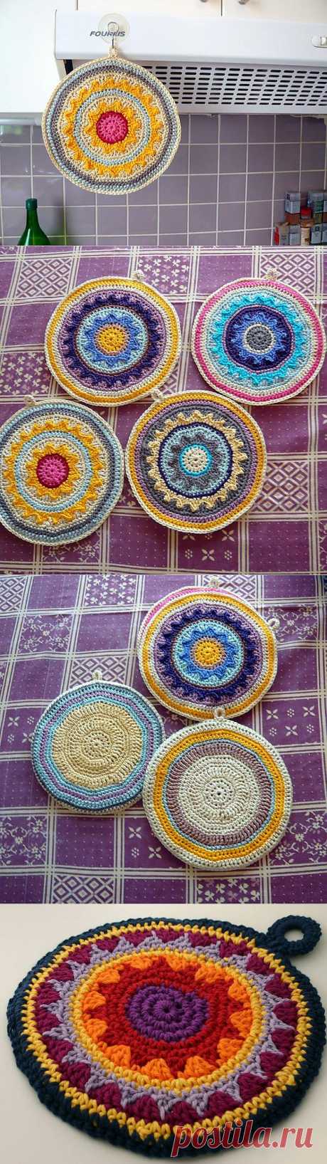 Прихватка «Зигзаги». Крючок. .