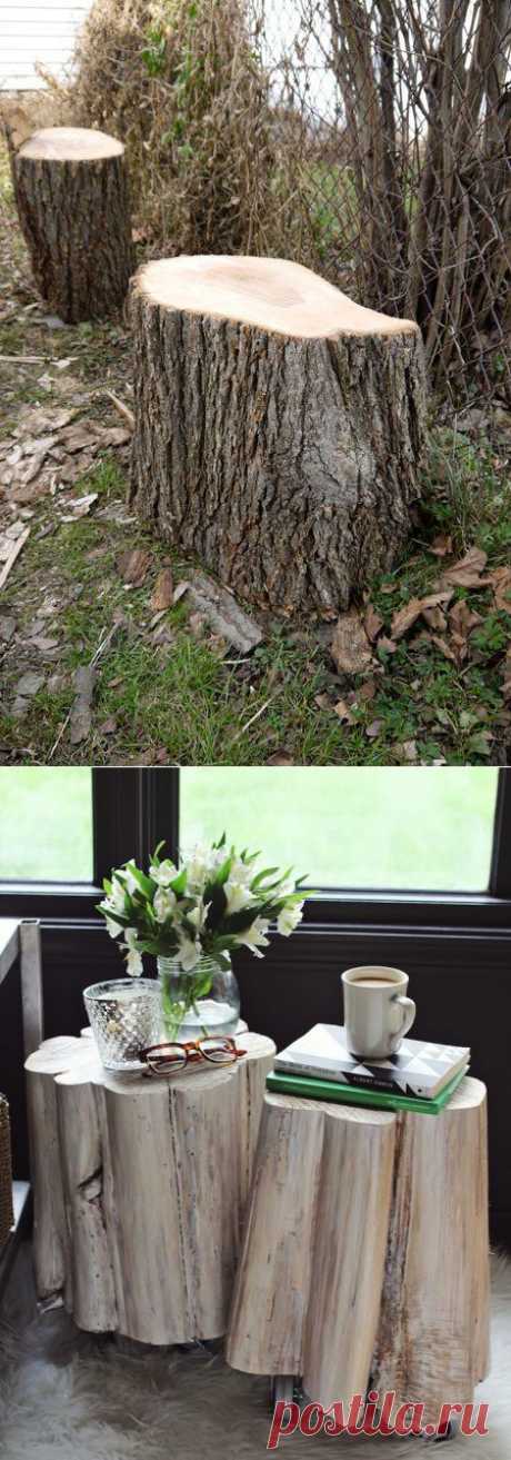стол из пня своими руками | Креативные идеи