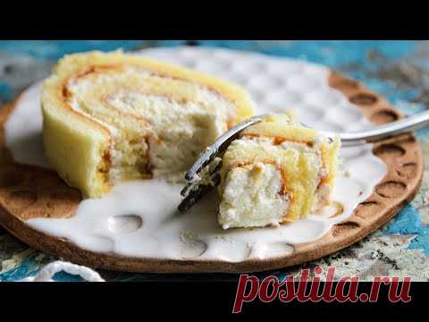 Бисквитный Рулет - НЕ ТРЕСКАЕТСЯ (рецепт бисквита)🍴Жизнь - Вкусная!