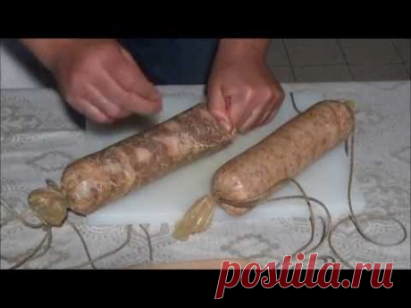 Как готовят Салями в Италии .  Пошаговый рецепт !