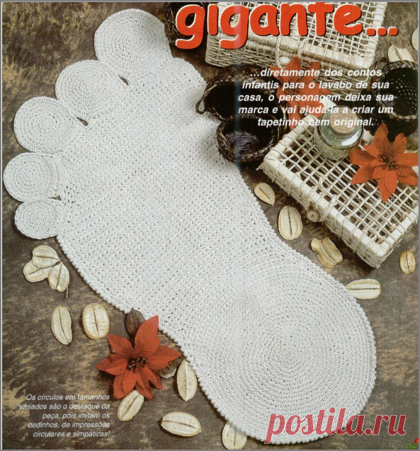 Коврик для ванной и туалета крючком схема | Идейкин.RU