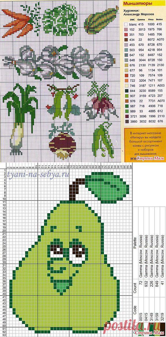 Вышивки для кухни. Можно расшить кухонное полотенце или салфетки.: Дневник группы "Клуб рукоделия" - Страна Мам
