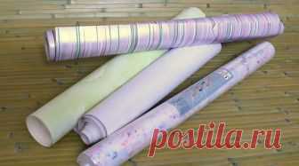 Рулонные шторы из старых обоев | Наши дома