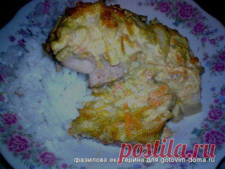 Горбуша запеченая под овощами • Блюда из рыбы