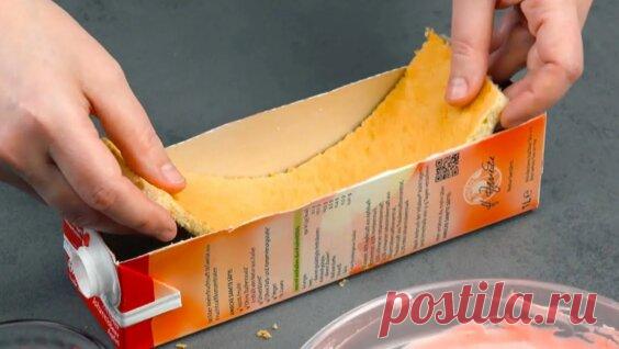 Беру коробку из-под сока и заполняю слой за слоем. Получаю нежный и вкусный торт... - Яндекс.Видео