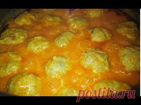 Тефтели в томатно- сметанном соусе