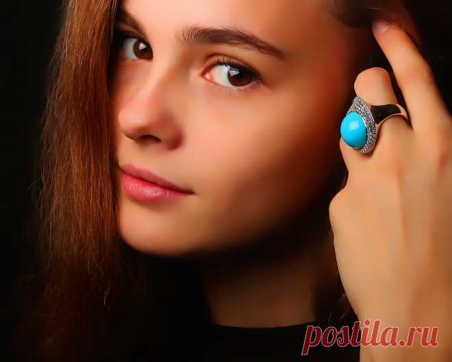 Tamara Comolli бриллиантовое кольцо с бирюзой